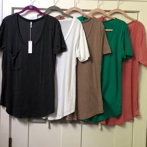 Z supply FIVE slouch pocket Tees sz Large